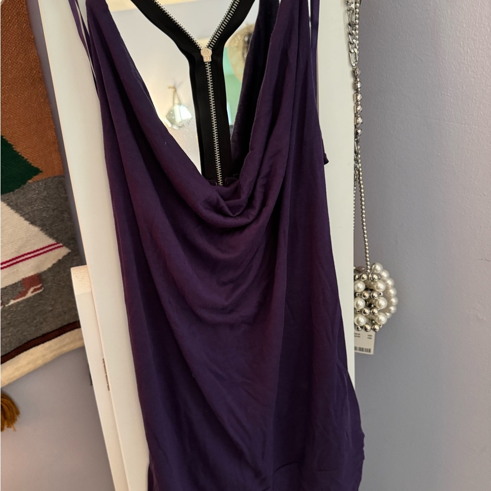 Miley Cyrus Elegant Purple Women's Top NWOT